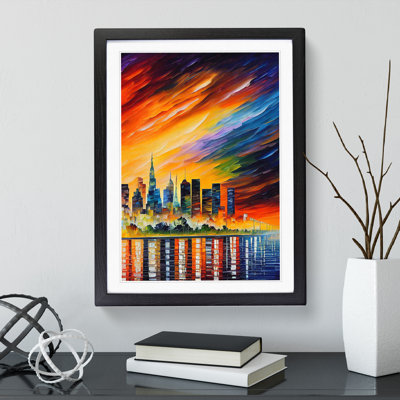 City Skyline At Sunset No.2 - Single Picture Frame Painting