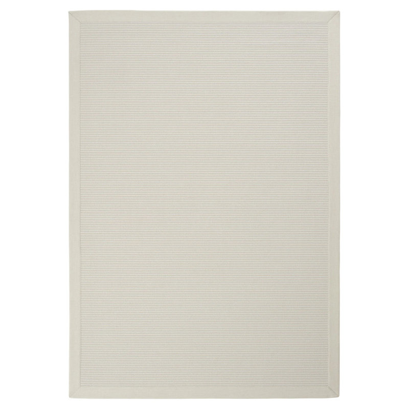 Tapis en sisal à bordure Kent en lin Monterey, Rectangle 6 pi 7 po x 9 pi 11 po