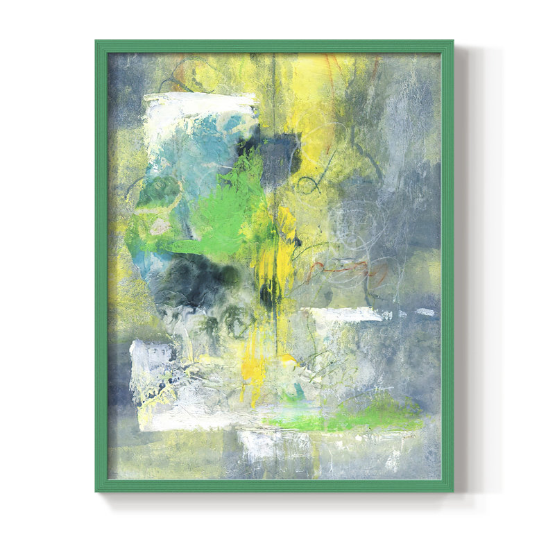 «Sweet Things II», reproduction encadrée - bois massif, Vert, H 10 po x l 8 po