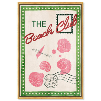 Reproduction côtière tendance sur toile Beach Club par Art Remedy