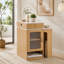 Îlot de cuisine avec table de salle à manger extensible et rangement double-face-11482361