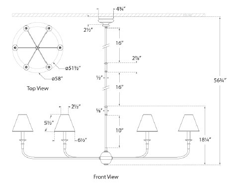 Thomas OBrien Turlington Piaf Grande Chandelier