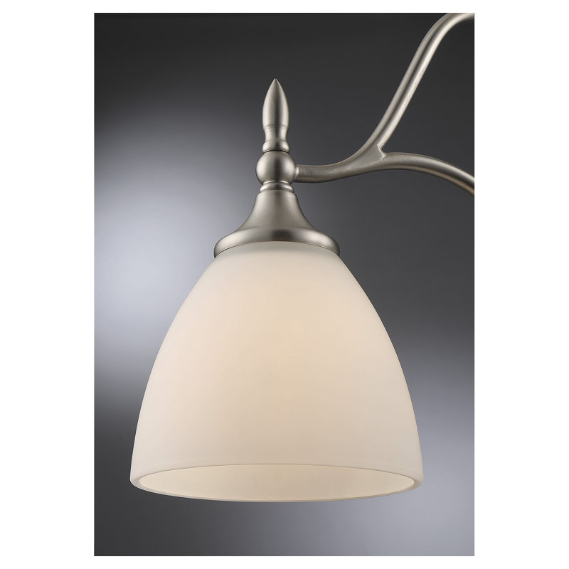 Lustre en nickel satiné 5 lumières Savoy House Herndon, Nickel satiné