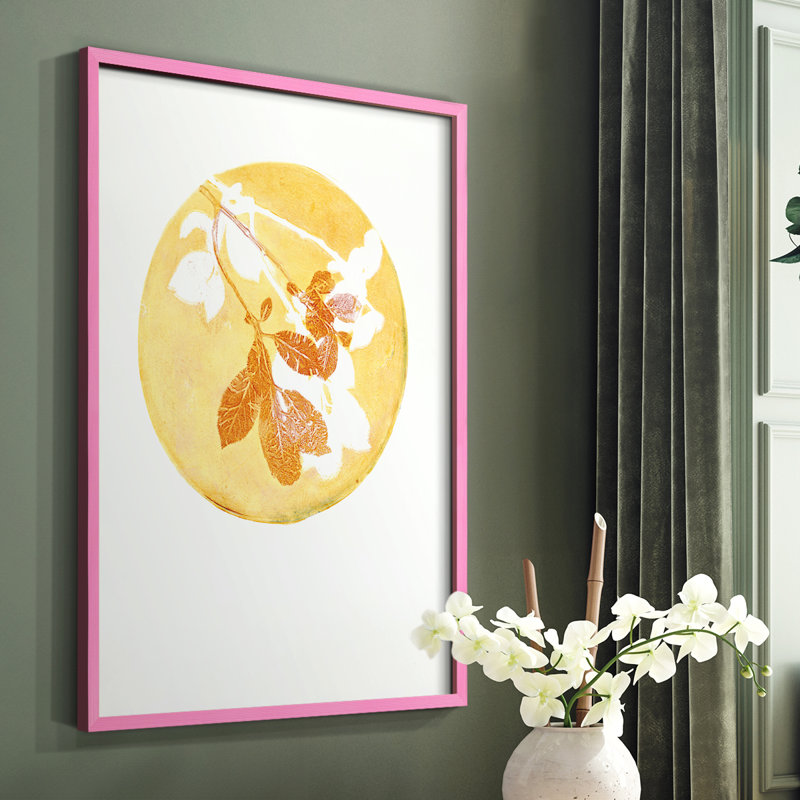 Keep it Simple Framed Print - Solid Wood, 10" H x 8" W, Pink