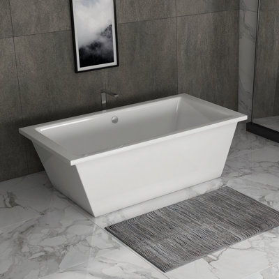 Rincon 66" x 36" Freestanding Soaking Acrylic Bathtub