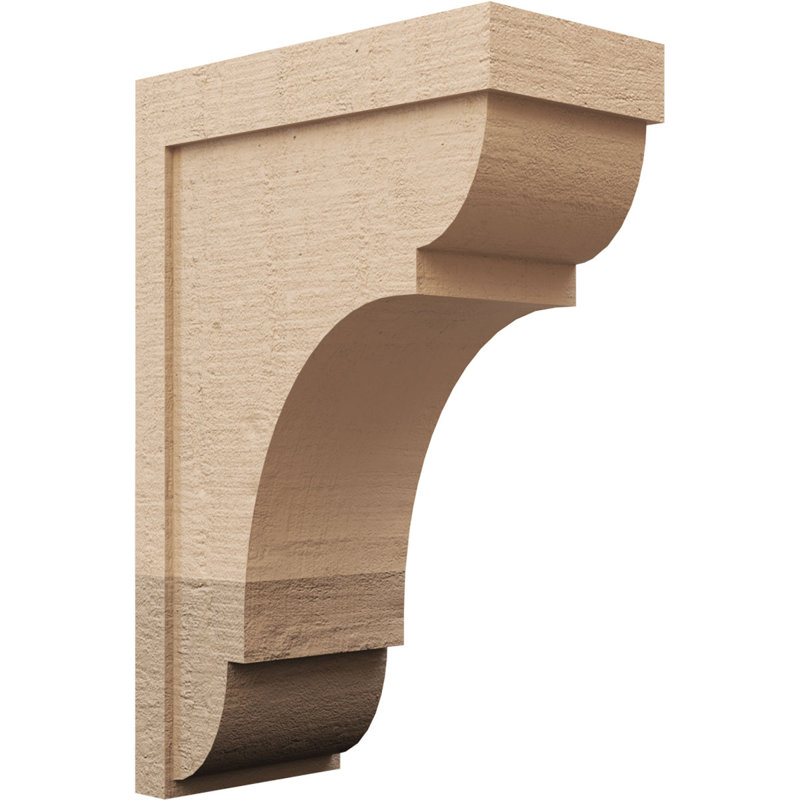 Cèdre Bryant, grain de bois brut TimberThane Corbel, apprêté brun clair, H 33 po x l 11 po x P 22 po