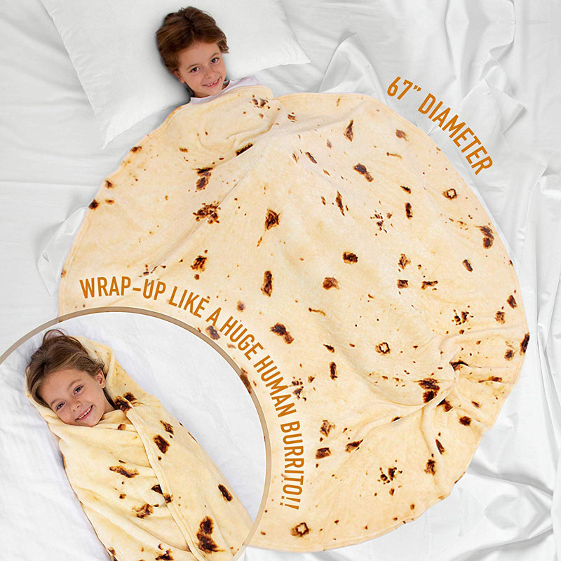 King Size Reversible Tortilla Fleece Blanket for Pets