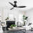 Kyptin 42" 3-blade Downrod Mount Ceiling Fan with LED Lights and Remote Control-382792570-382792569