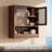 Modern Wall Mounted Bathroom Cabinet, Reeded Acrylic Door Storage Cabinet with Adjustable Shelf & Built-in Towel Ring, Space-Saving Floating Wall Organizer for Bathroom Laundry Room Small Space