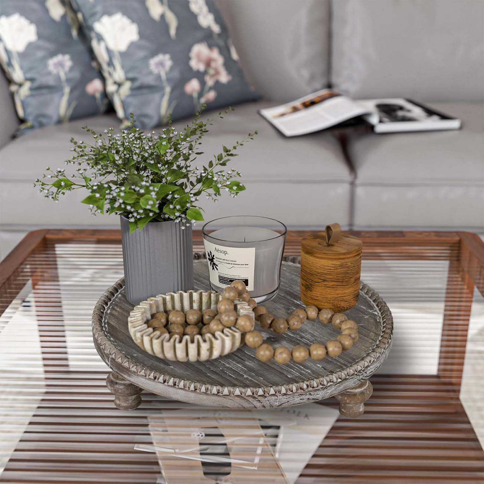 Ophelia & Co. Farmhouse Wood Riser For Display, Decorative Pedestal ...