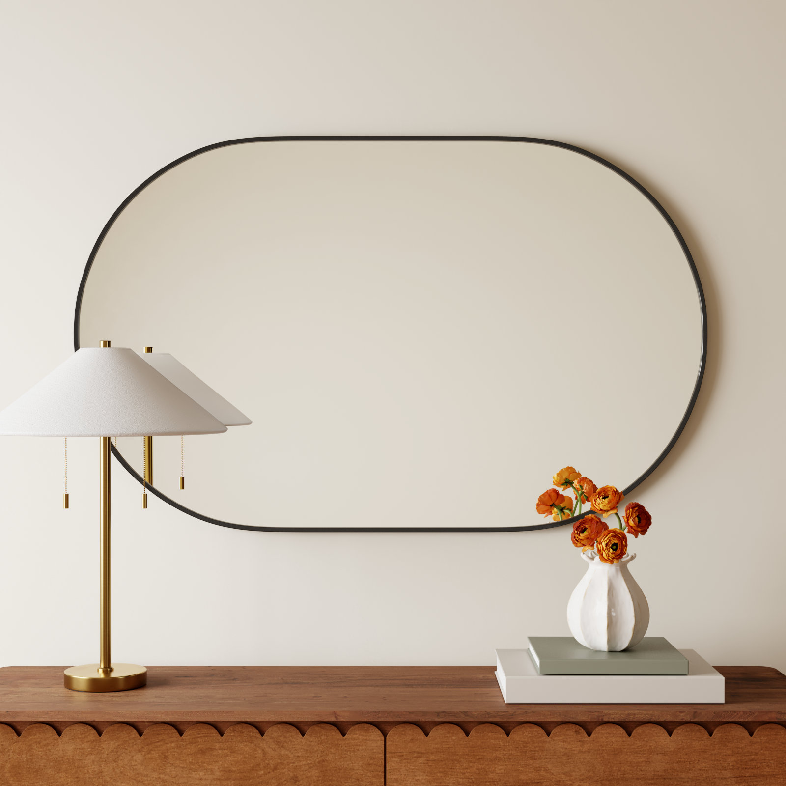Elington Accent Mirror, 48"  x 30" , Black