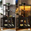 Armoire à vin de coin - support de coin en fer, fabrication en panneau de fibres à densité moyenne, bande lumineuse RVB, support de coin en métal, support à vin en bois-1690432411
