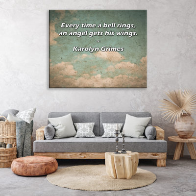 World Menagerie Gallery Wrapped Canvas By Karolyn Grimes: "Every time a bell rings, an angel gets his w