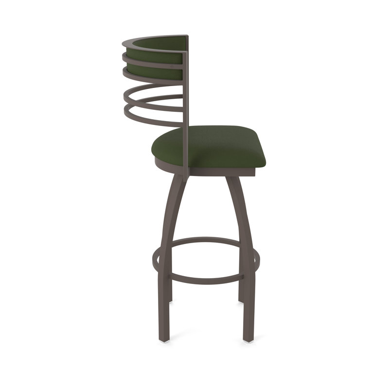 Hunter Swivel Stool, Vinyle - Pin Canter, Tabouret de bar (siège d'une hauteur de 30 po), Bronze