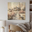 Paysage campagne charmante en hiver - Art mural en bois campagne sur bois de pin naturel