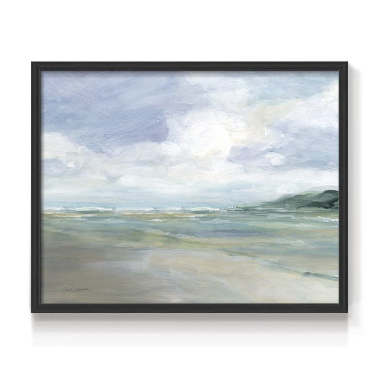 Wet Sandy Beaches - Imprimé encadré - Restickable, H 11 po x l 14 po, Noir