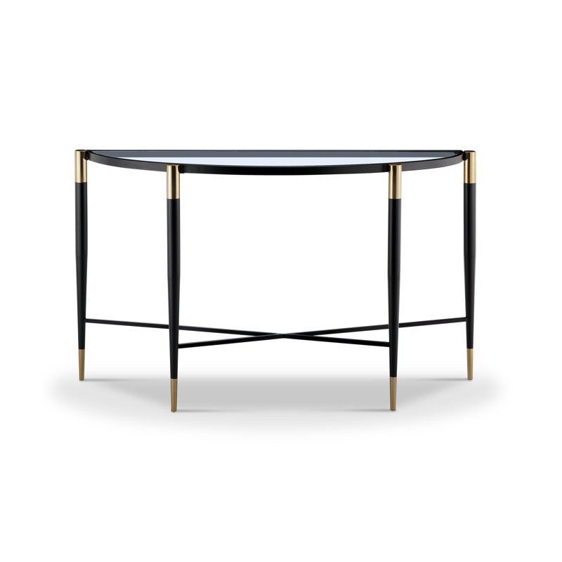 Harlinne 124cm Glass Top Console Table