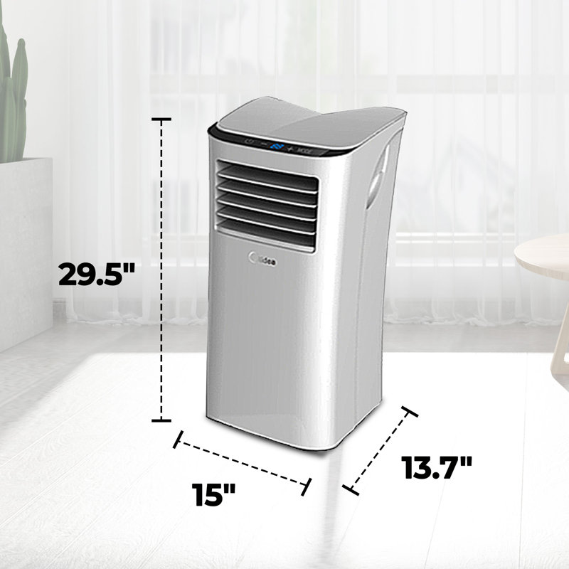 Compact White Portable Air Conditioner with Remote Control