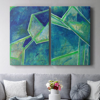 GeometricInCoolIII-Premium Gallery Wrapped Canvas -Ready to Hang