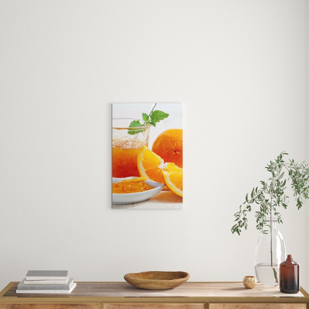 Leinwandbild Orangen Orangenmarmelade Orangensaft, Fotodruck