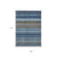 Tapis extérieur lavable rayé bleu marine 5 pi x 8 pi bleu ciel