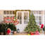 Arbre de Noël de 6 pi avec 500 lumières Ul, 1763 pointes corsées, base large pour les grands espaces ouverts, structure à charnières, décoration rapide, chaleureuse et réaliste, impact grand, branches d'installation