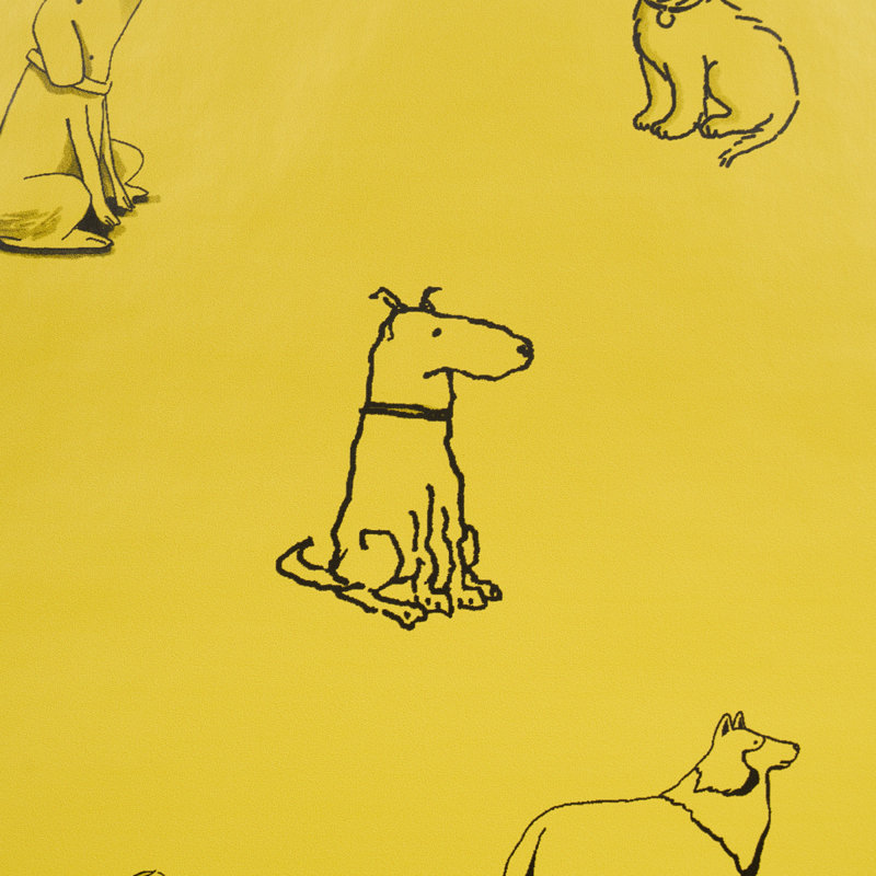 Schumacher X The New Yorker Good Dogs Everywhere Peel & Stick Wallpaper, Taxi-Cab Yellow