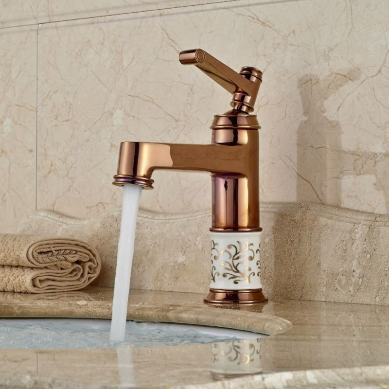 Robinet pour salle de bain à poignée simple en céramique Juno - Mélangeur élégant et durable