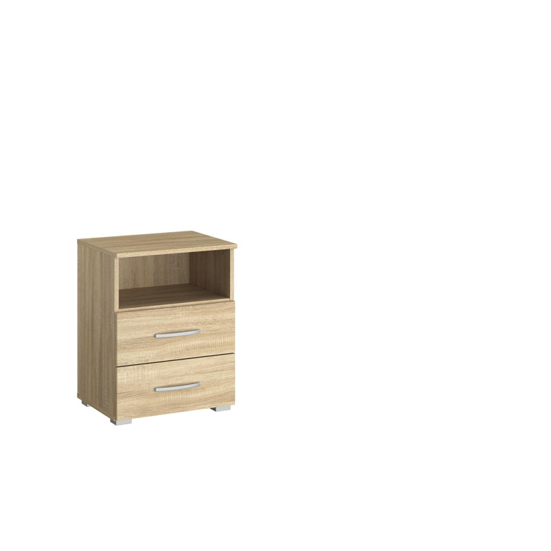 Aditio 2 Drawer Bedside Table, Sonoma Oak