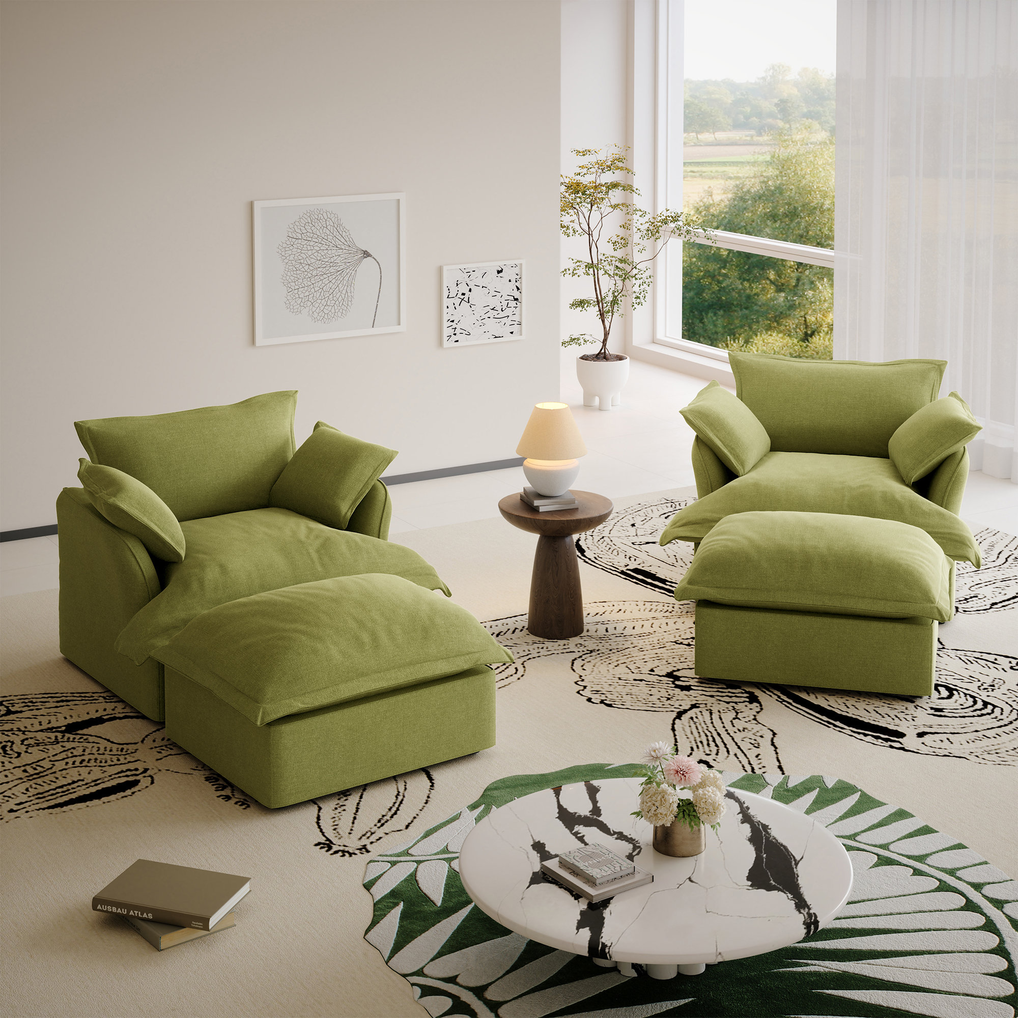 Chair And Ottoman Linen Slipcover Devyn Ottoman Slipcover Only