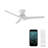 Tip Top 3 - Blade Smart Flush Mount Ceiling Fan with LED Light Kit and Bluetooth Remote Control Included Included-48482702-48482703-48482707
