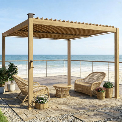 Pergola d'extérieur, pergola à persiennes, pergola de patio (pergola seulement)
