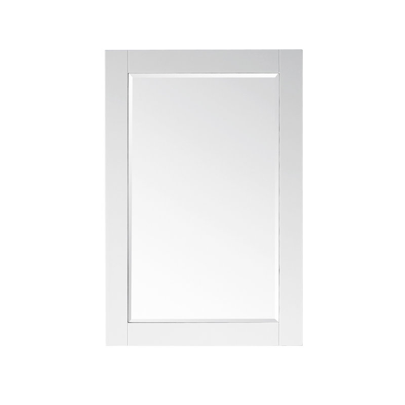 Ivy Wood Wall Mirror, 36" x 24", White
