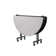 NPS Mobile Cafeteria Table, 60" Round, MDF Core, Black Protect Edge, Black Frame, Grey Nebula