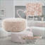 Repose-pieds: repose-pieds moderne en tissu texturé Boucle, sans assemblage, base argent brossé | Structure en métal robuste