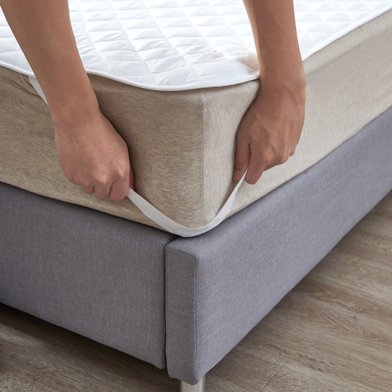 Banda Waterproof Mattress Protector Quilted Cover Pad with Elastic Straps Noiseless and Comfortable, Queen