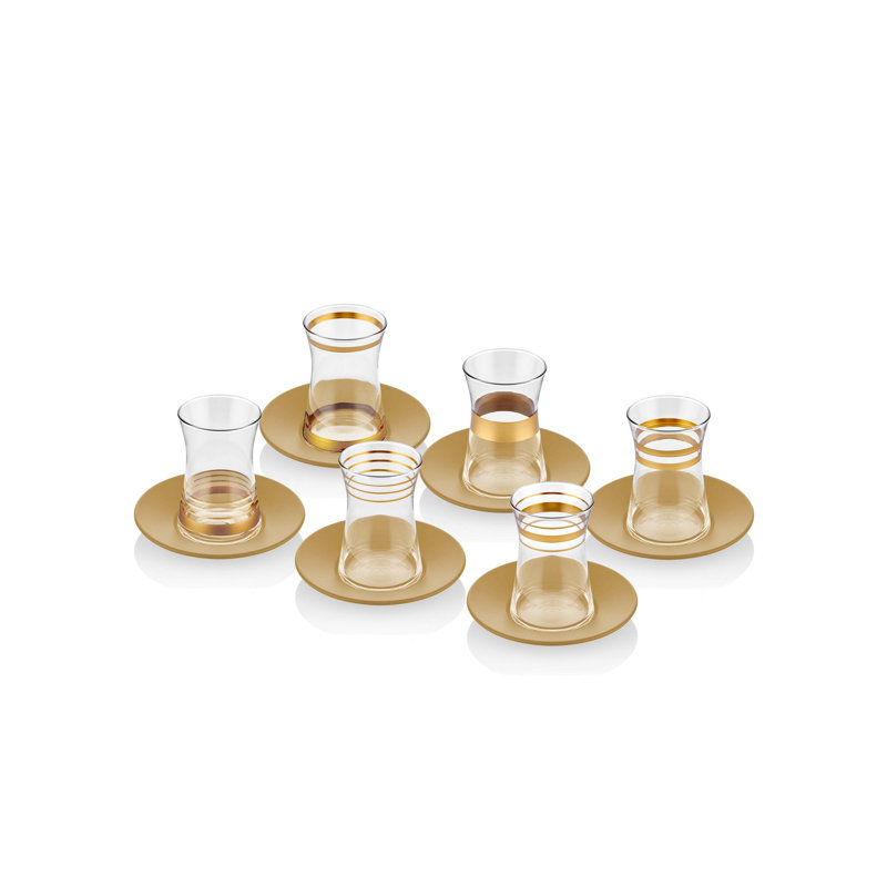 Ensemble de 6 pièces 5,1 oz Leighton Ensemble verre à thé / verre à café