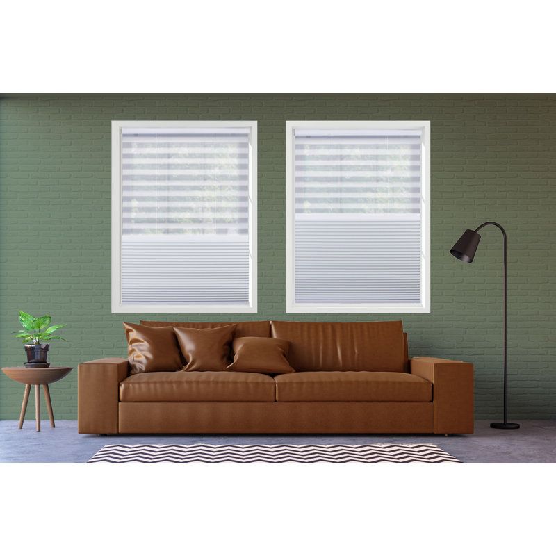 Linen Avenue Cordless Cellular Day/Night Shade White (Arrives 1/4" Narrower), 71.75W x 36L