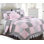 Ensemble de courtepointe réversible en coton rose / noir / blanc Beatrice