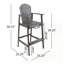 Ensemble de 2 tabourets de bar d'extérieur en bois d'acacia Adirondack-126665743