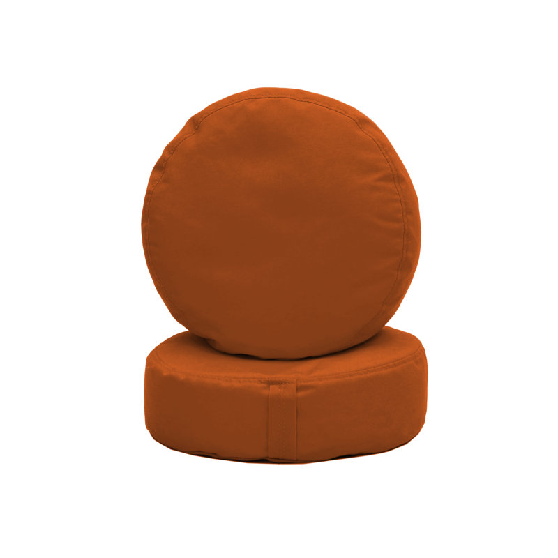 Coussin à billes rond 16 po Element, Orange brûlé
