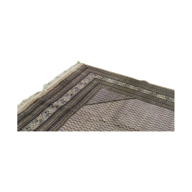 Tapis rose et ivoire de haute qualité noué à la main