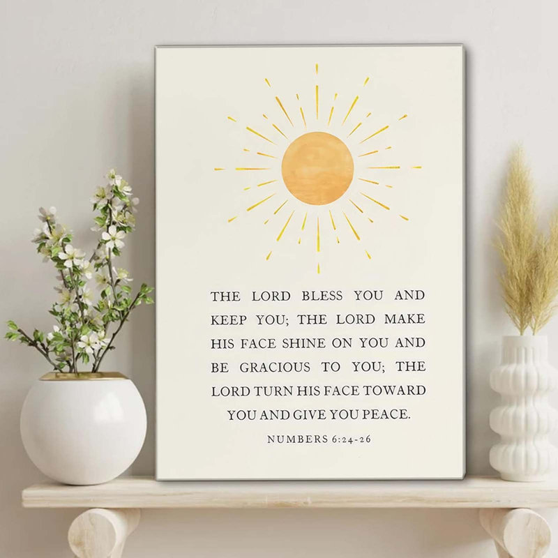 6:24-26 Bible Verse Painting Picture Wall Decor 30x40cm