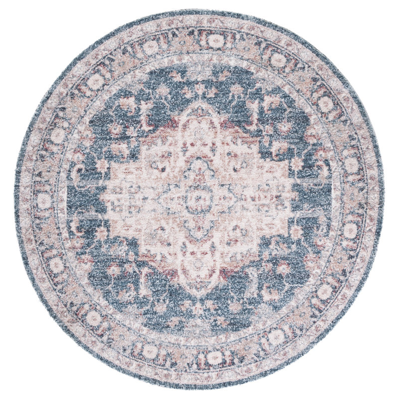 Buckleyjr Hand Tufted Performance Oriental Rug, Round 6'