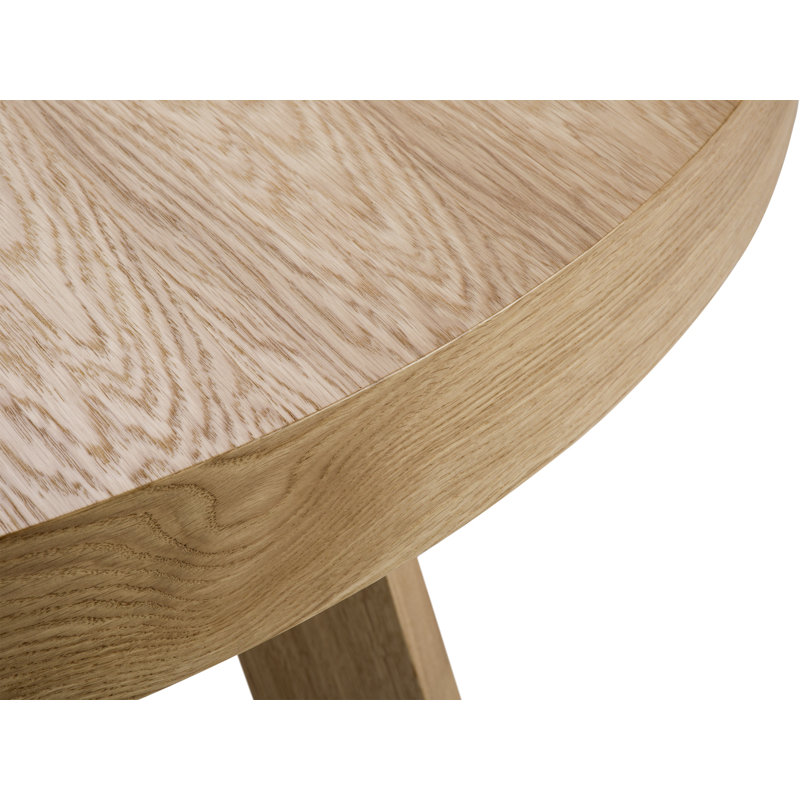 Jahkeim Extendable Beech Round Dining Table, Beige