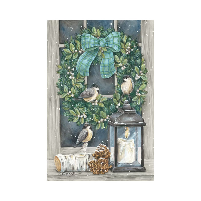 Winter Wreath by Diane Kater - Print on Canvas, Wrapped Canvas, 101.6 cm H x 66.04 cm W x 1.91 cm D