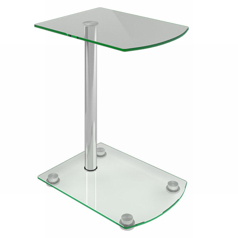 Mikell Glass Top C Table End Table