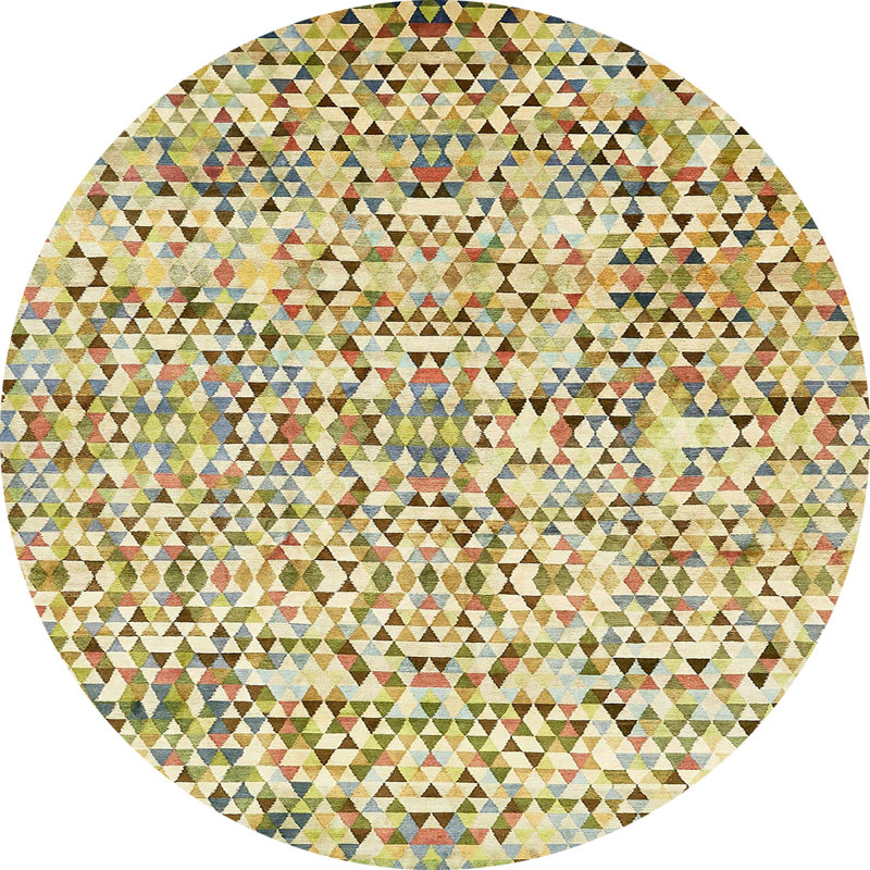 Amayrany Abstract Indoor Rug, Round 7'