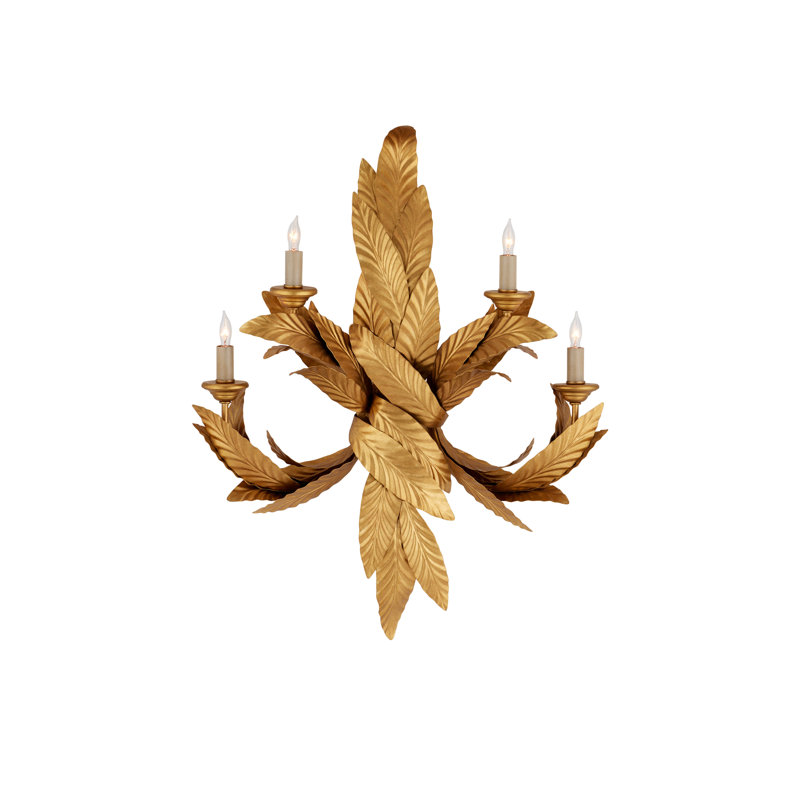Apollo - Twisted Leaf Wall Sconce - Contemporary Gold Leaf