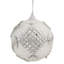 Ornements en forme de boule de Noël incassable avec tourbillons blancs et argent 3 carats 3 po (75 mm)